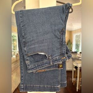 Lee Dark Blue Denim Crop Ankle Wide Leg